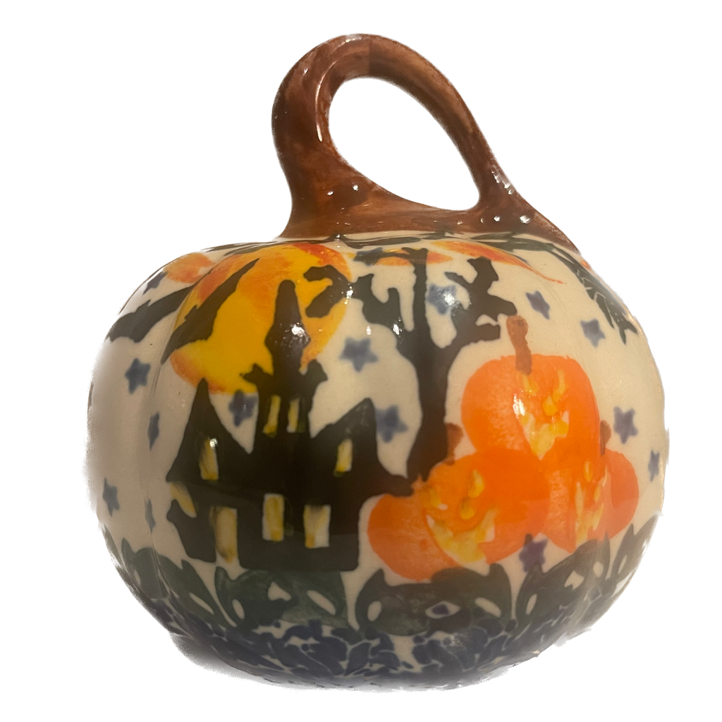 Unikat Mini Pumpkin, Haunted Mansion & Jack-o-Lanterns (Brown Stem)