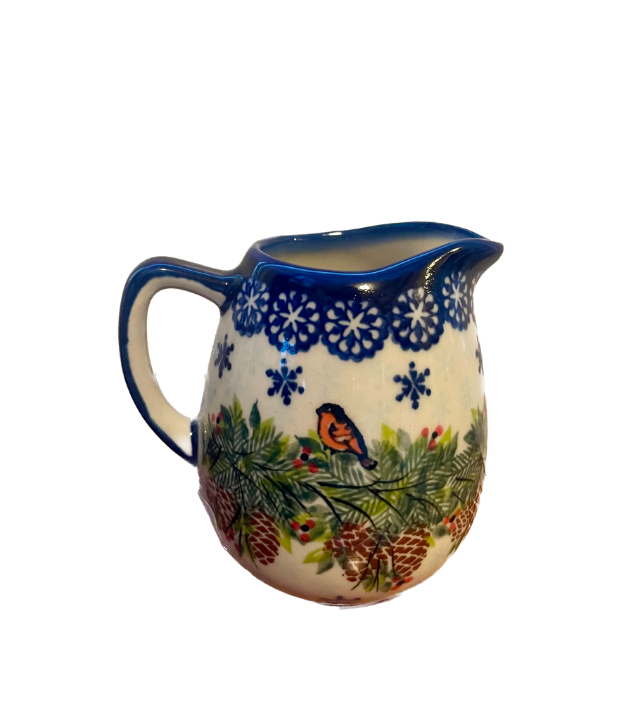 5 oz Unikat Cream Pitcher, Winter Oriole